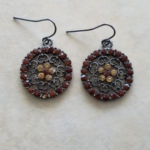 Medallion dangle earrings